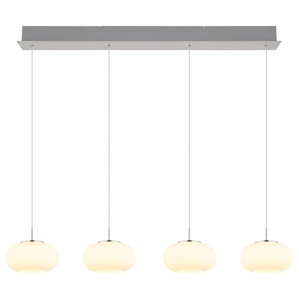 Lampada sospensione LED Quintara D Vetro opale / Ferro - Numero di lampadine necessarie: 4