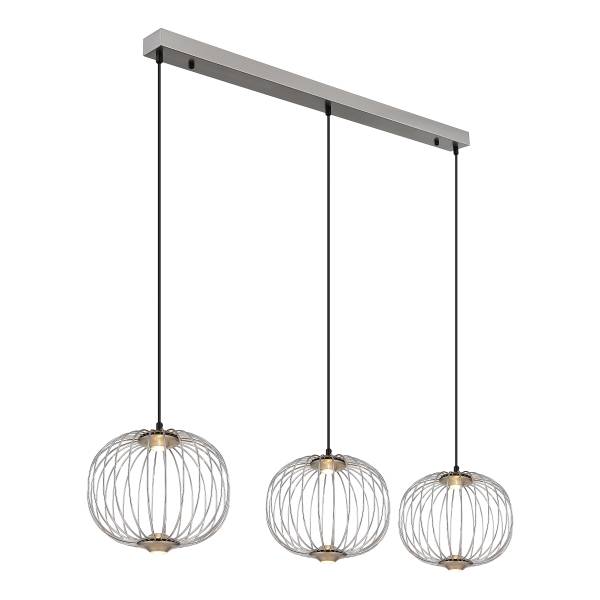 Lampada a sospensione LED Galway A Ferro / Alluminio - 1 punto luce - Argento