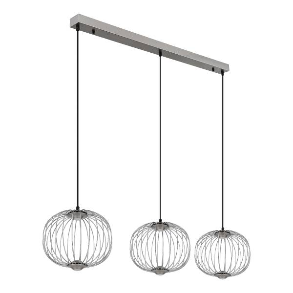 Lampada a sospensione LED Galway A Ferro / Alluminio - 1 punto luce - Argento
