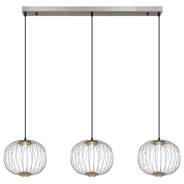 Lampada a sospensione LED Galway A Ferro / Alluminio - 1 punto luce - Argento