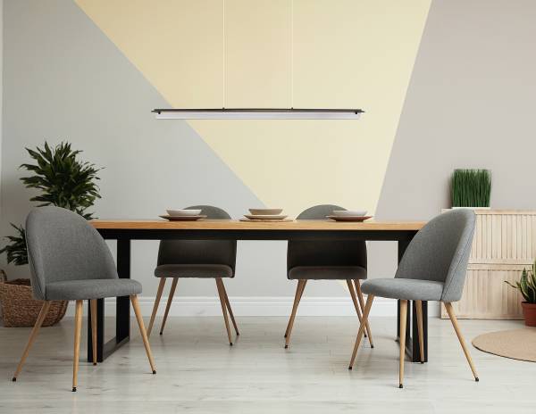 LED-hanglamp Muriella rookglas/ijzer - 1-lichts - zwart