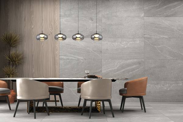 Suspension LED Quintara - Type C Verre fumé / Fer - Nb d'ampoules : 4