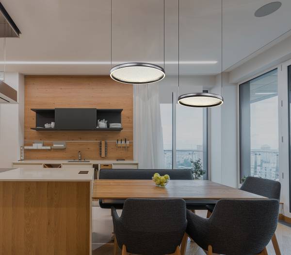 Lampada a sospensione LED Briggs Vetro acrilico / Ferro - Numero di lampadine necessarie: 2