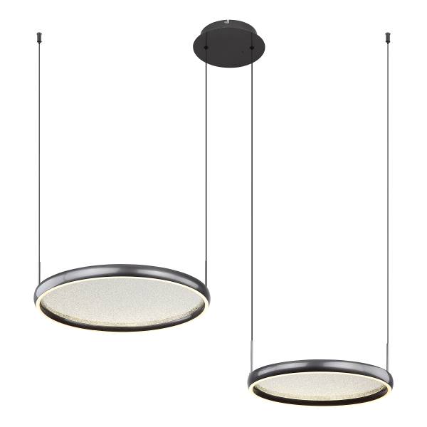 Lampada a sospensione LED Briggs Vetro acrilico / Ferro - Numero di lampadine necessarie: 2