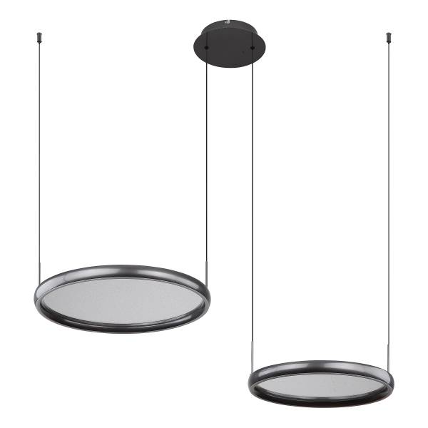 Lampada a sospensione LED Briggs Vetro acrilico / Ferro - Numero di lampadine necessarie: 2