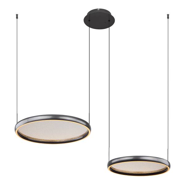 Lampada a sospensione LED Briggs Vetro acrilico / Ferro - Numero di lampadine necessarie: 2