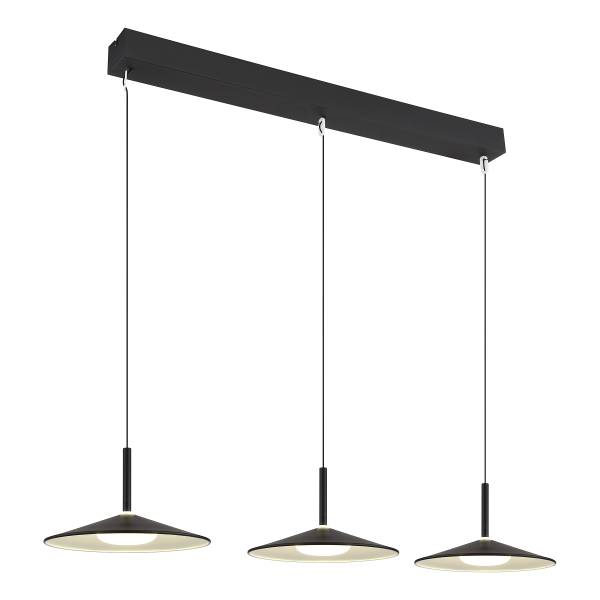 LED-hanglamp Lampone type C ijzer/acrylglas - 1-lichts - zwart