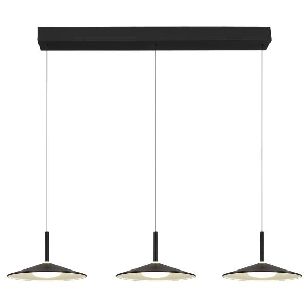 LED-hanglamp Lampone type C ijzer/acrylglas - 1-lichts - zwart
