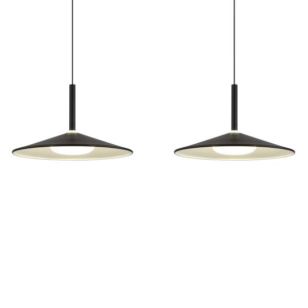 LED-hanglamp Lampone type C ijzer/acrylglas - 1-lichts - zwart