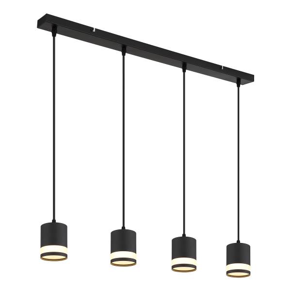 Lampada a sospensione LED Lucero B Vetro acrilico / Ferro - 4 punti luce