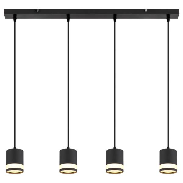 Lampada a sospensione LED Lucero B Vetro acrilico / Ferro - 4 punti luce