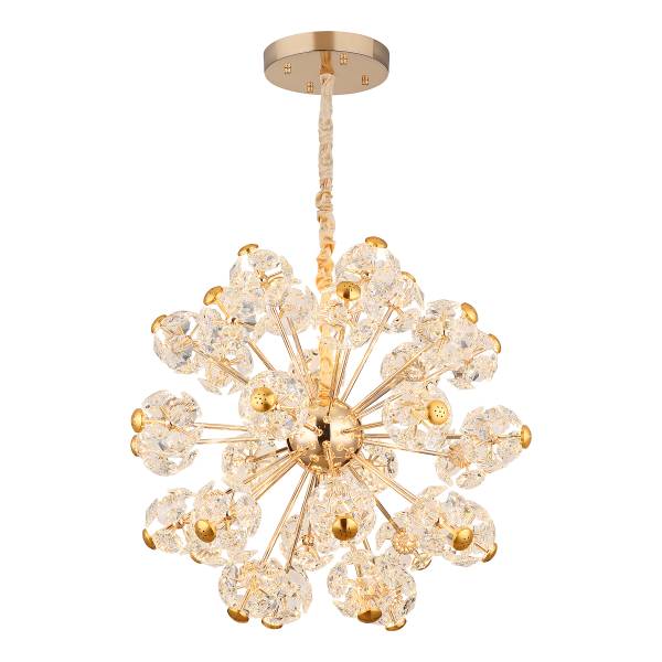 LED-hanglamp Floriella type C kristalglas/ijzer - 1-lichts