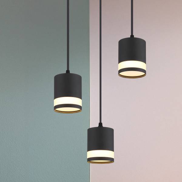 Lampada a sospensione LED Lucero A Vetro acrilico / Ferro - 3 punti luce