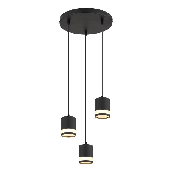 Lampada a sospensione LED Lucero A Vetro acrilico / Ferro - 3 punti luce