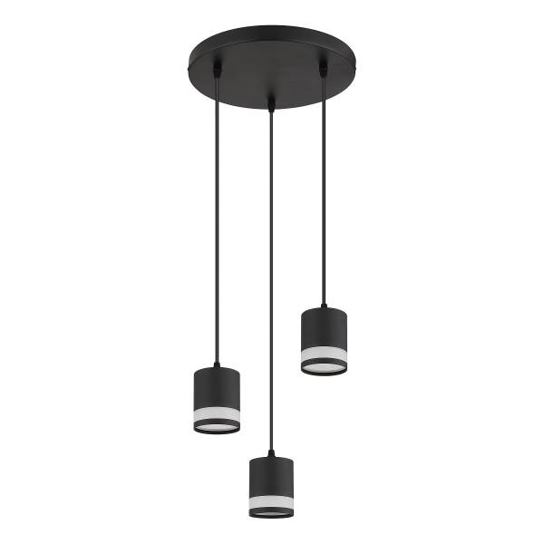 Lampada a sospensione LED Lucero A Vetro acrilico / Ferro - 3 punti luce
