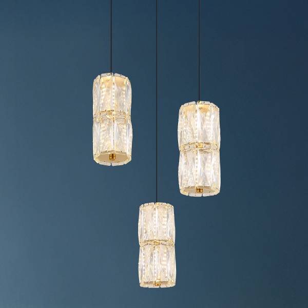 Lampada a sospensione LED Stefanie B Cristallo / Ferro - 1 punto luce