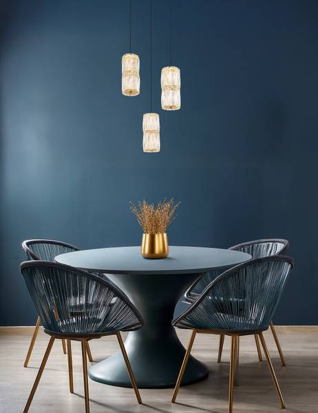 Lampada a sospensione LED Stefanie B Cristallo / Ferro - 1 punto luce