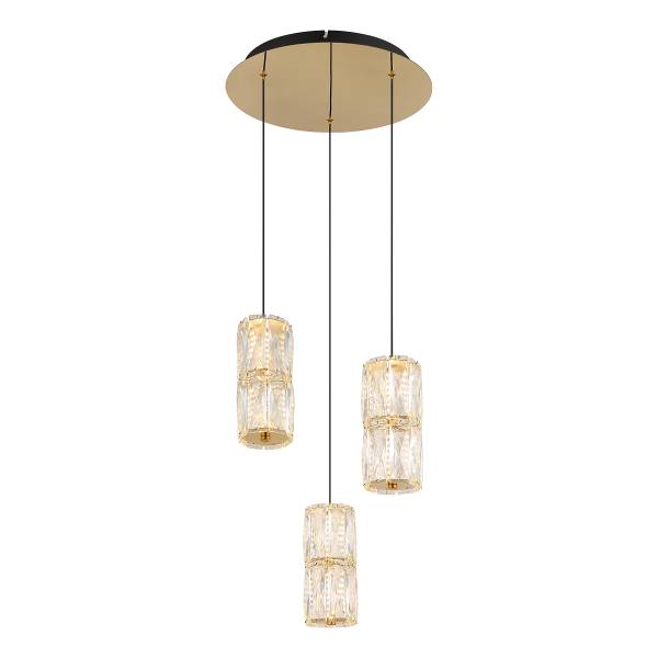 Lampada a sospensione LED Stefanie B Cristallo / Ferro - 1 punto luce