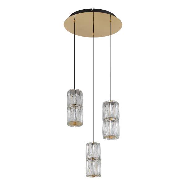 Lampada a sospensione LED Stefanie B Cristallo / Ferro - 1 punto luce