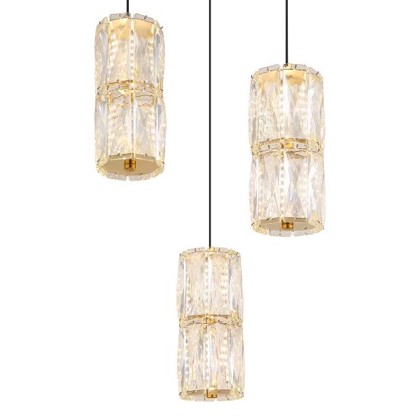 Lampada a sospensione LED Stefanie B Cristallo / Ferro - 1 punto luce