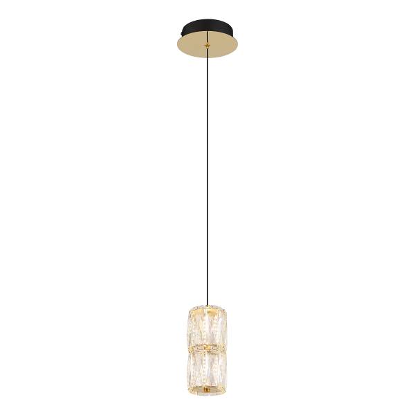 Lampada a sospensione LED Stefanie A Cristallo / Ferro - 1 punto luce