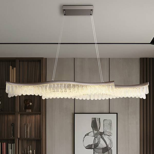 Suspension LED Juliet Verre acrylique / Fer - 1 ampoule - Argenté