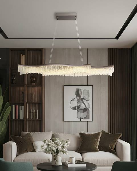 Suspension LED Juliet Verre acrylique / Fer - 1 ampoule - Argenté