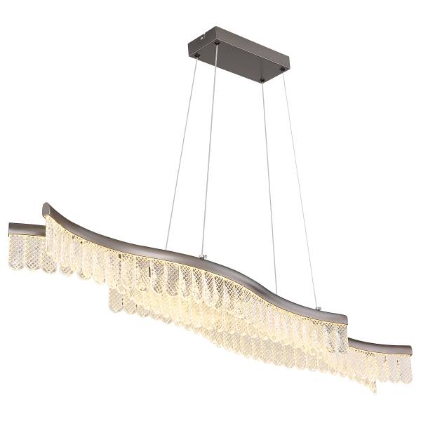 Suspension LED Juliet Verre acrylique / Fer - 1 ampoule - Argenté