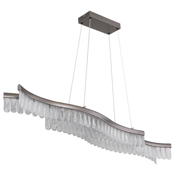 Suspension LED Juliet Verre acrylique / Fer - 1 ampoule - Argenté