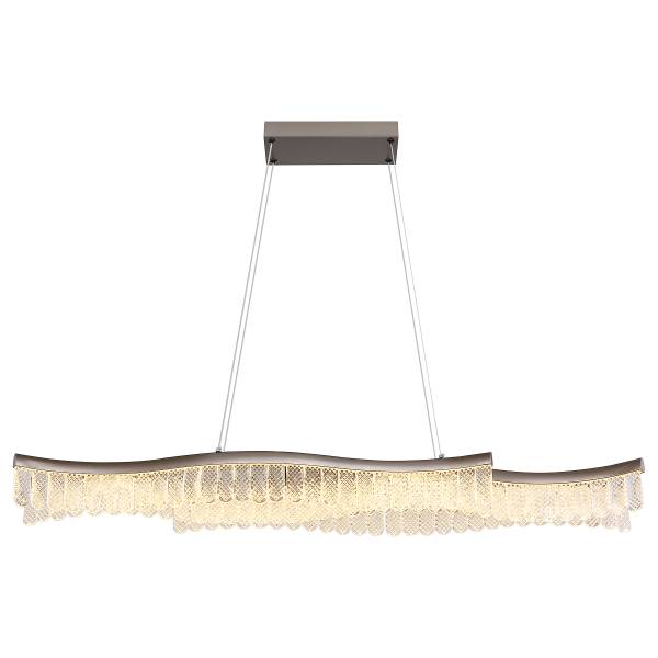 Suspension LED Juliet Verre acrylique / Fer - 1 ampoule - Argenté
