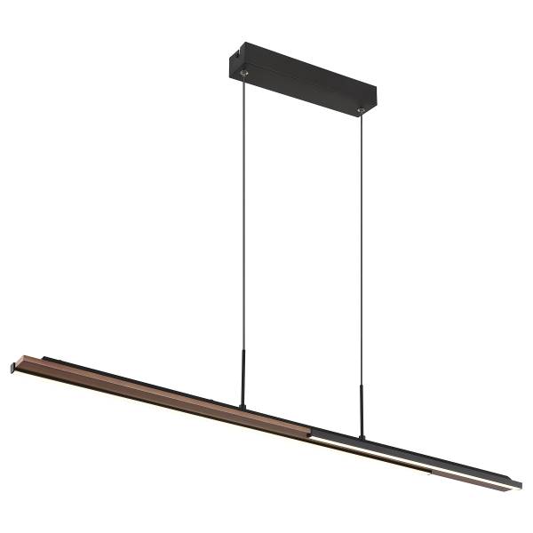 Suspension LED Quito Fer / Pin massif - 1 ampoule