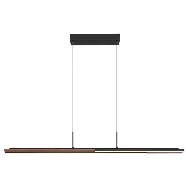 Suspension LED Quito Fer / Pin massif - 1 ampoule