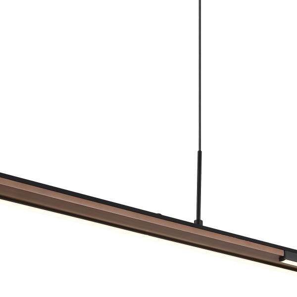 Suspension LED Quito Fer / Pin massif - 1 ampoule