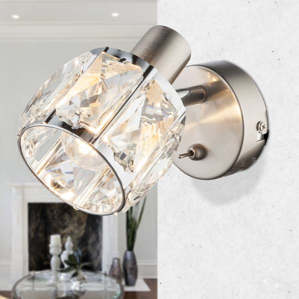 Applique murale Kris Verre cristallin / Fer - 1 ampoule
