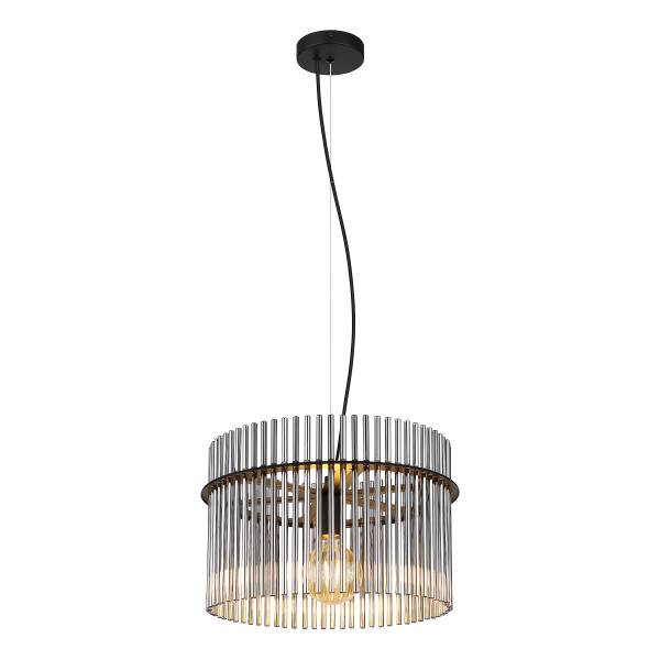 Lampada a sospensione Gorley E Vetro fumè / Ferro - 1 punti luce