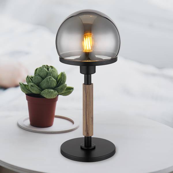 Lampada da tavolo Haku B Vetro fumè / Ferro - 1 punti luce