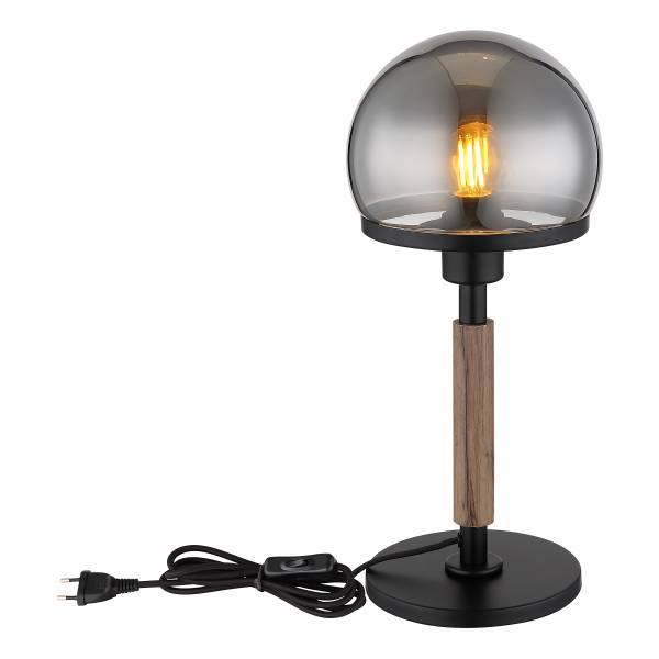 Lampada da tavolo Haku B Vetro fumè / Ferro - 1 punti luce