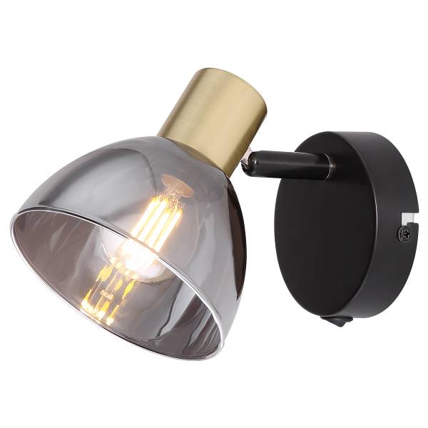 Lampada da parete Jay Vetro / Ferro - 1 punti luce