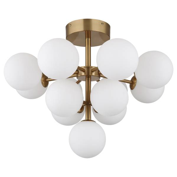 Lampada da soffitto Grappy C Vetro opalino / Ferro - 13 punti luce