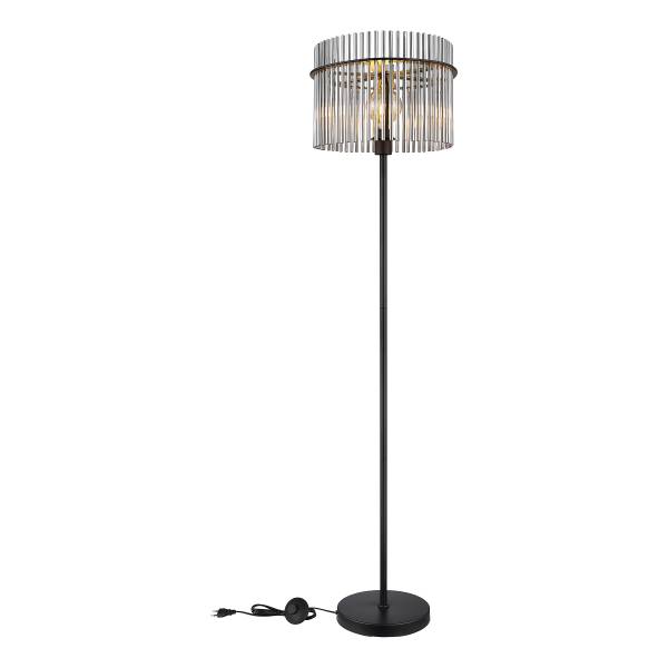Lampada da terra Gorley B Vetro fumè / Ferro - 1 punti luce