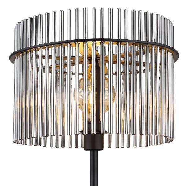 Lampada da terra Gorley B Vetro fumè / Ferro - 1 punti luce