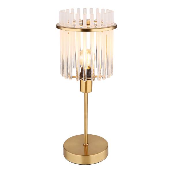 Tafellamp Gorley type B transparant glas/ijzer - 1-lichts - wit