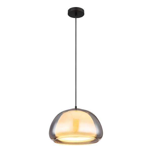 Lampada a sospensione Jella D Vetro fumè / Ferro - 1 punti luce