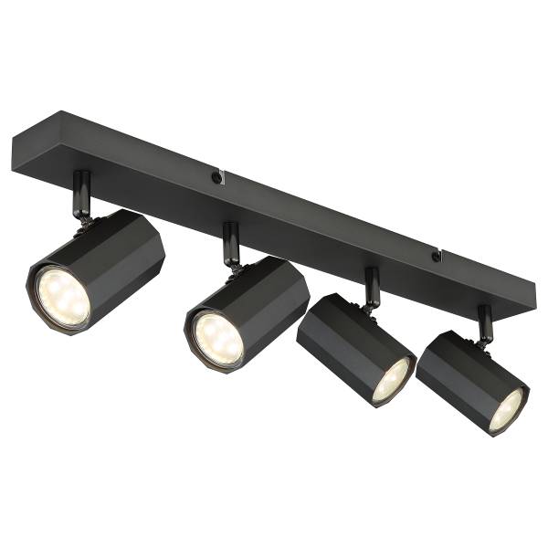 Lampada da soffitto James C Ferro - 4 punti luce - Grigio