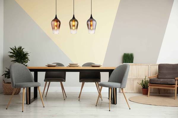 Lampada a sospensione Lavus C Vetro / Ferro - 3 punti luce