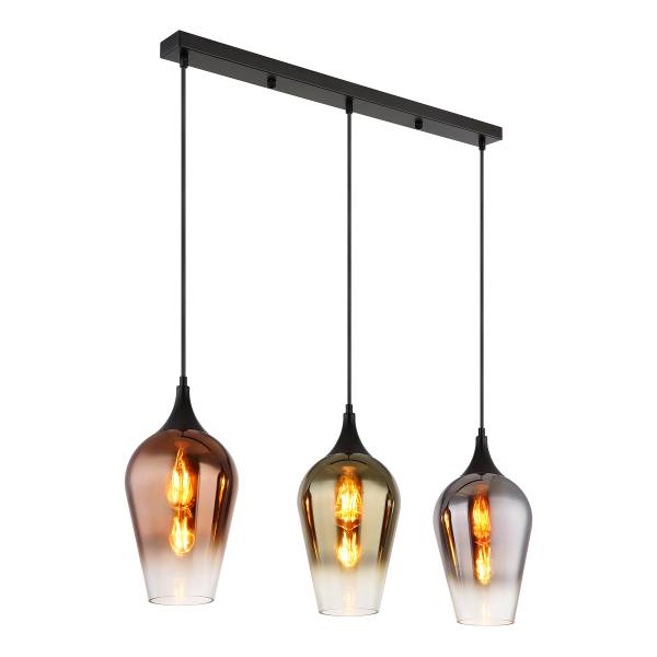 Lampada a sospensione Lavus C Vetro / Ferro - 3 punti luce
