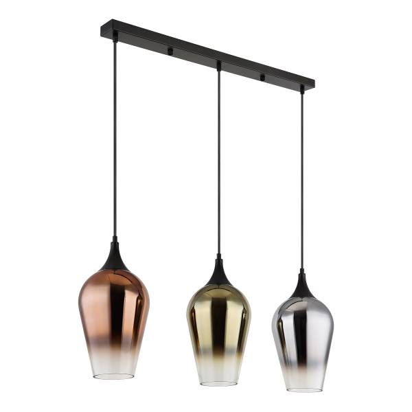 Lampada a sospensione Lavus C Vetro / Ferro - 3 punti luce