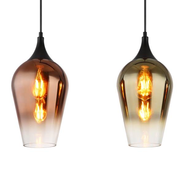 Lampada a sospensione Lavus C Vetro / Ferro - 3 punti luce