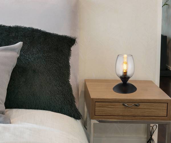 Lampada da tavolo Kuwaita C Vetro fumè / Ferro - 1 punti luce