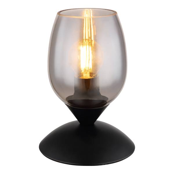 Lampada da tavolo Kuwaita C Vetro fumè / Ferro - 1 punti luce